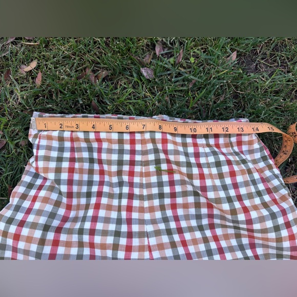 60s Vintage High Waisted Gingham Plaid Cigarette Pant Capris Sz M - Picture 4 of 9